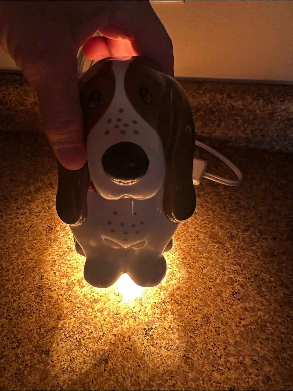 The Pioneer Woman Basset Hound Ceramic Electric Night Light Timer Tested Works